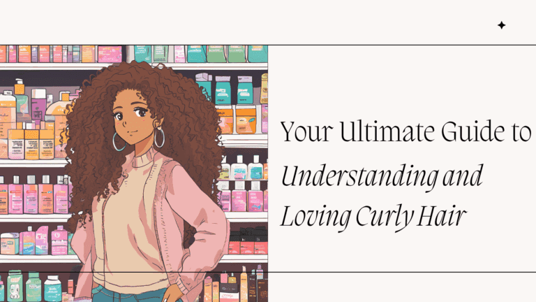 A young woman with curly hair standing in front of a product isle