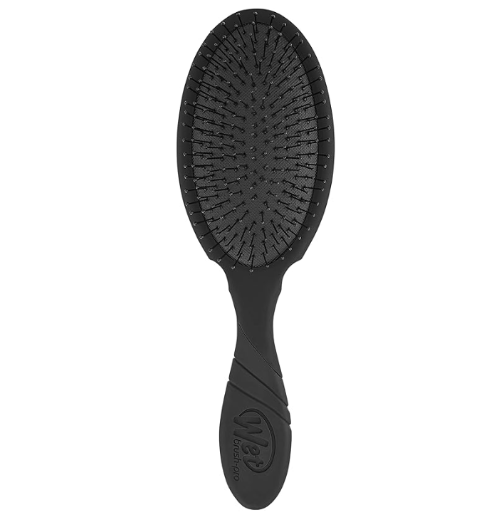Black detangling styling brush for toddler curly hair