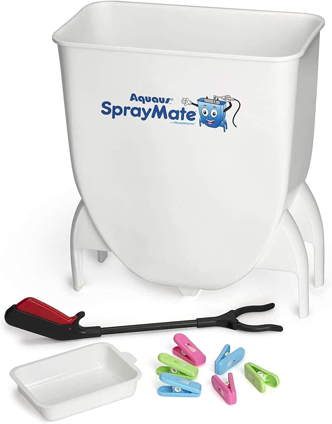 SprayMate splatter shield for cloth diaper cleaning at home.