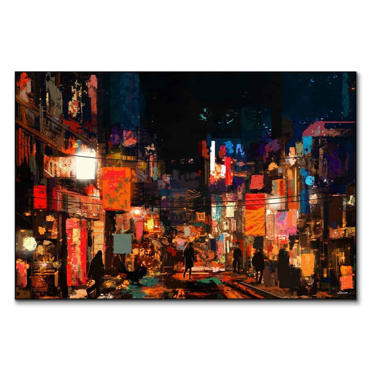 Oversized ocean wave photography print from Big Wall Décor, styled above a modern neutral couch. The image shows the view from inside a barreling wave — bold yet calming, perfect for a family space with a coastal or Caribbean vibe.