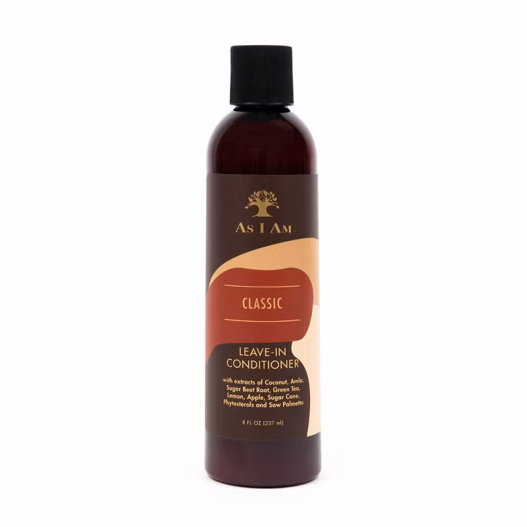 Brown bottle of As I Am Curl Clarity Shampoo for gentle cleansing and curl definition