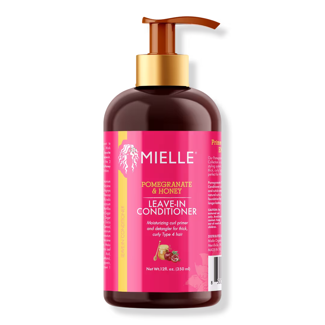 Jar of Mielle Organics Pomegranate & Honey Curl Smoothie — rich, creamy styling product for defining and hydrating 4A curls.