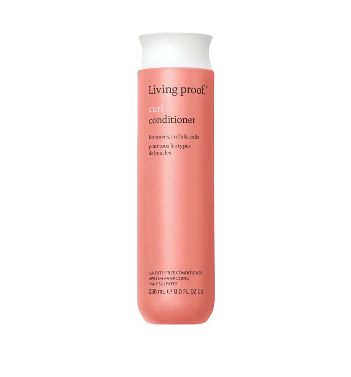 Bottle of Living Proof Curl Conditioner formulated to detangle, define, and hydrate curly hair.