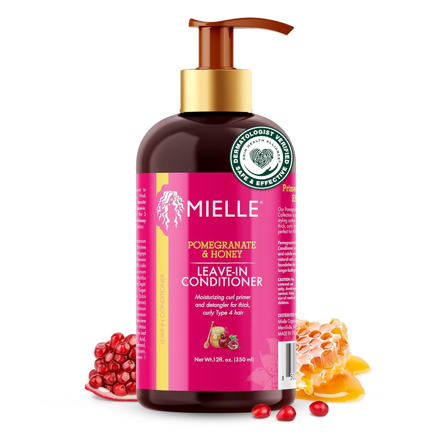 Mielle Pomegranate & Honey Leave-In product image with black background